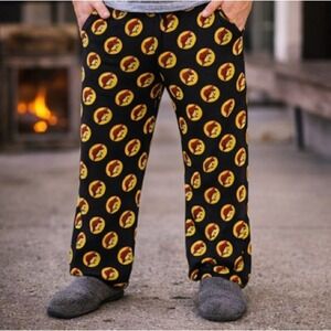 Buc-ee's Unisex Pajama Pants Black Beaver Logo Print Size‎ S